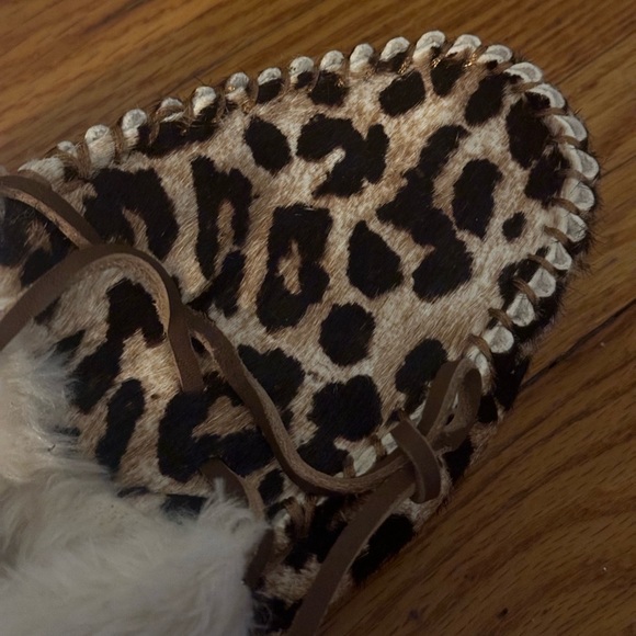 NWT fur leopard J. Crew slippers - Picture 5 of 5